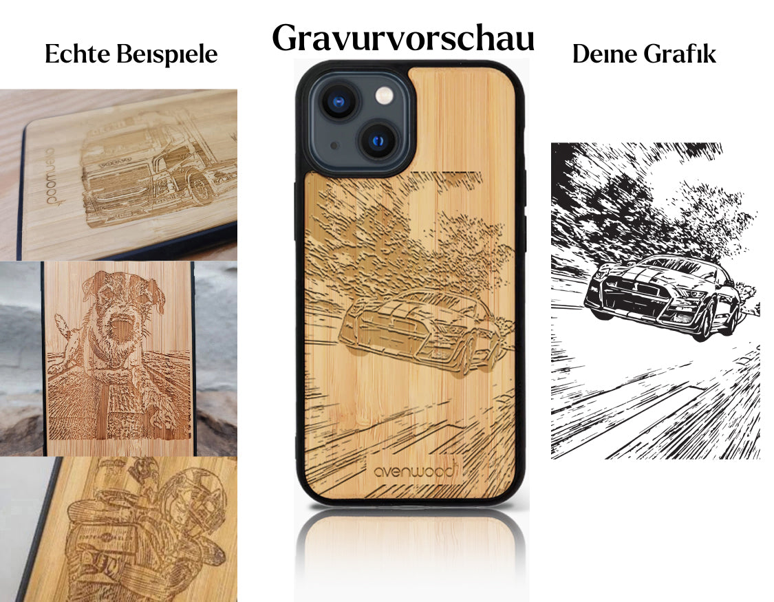 INDIVIDUELL iPhone 14 Bambus-Kunststoff